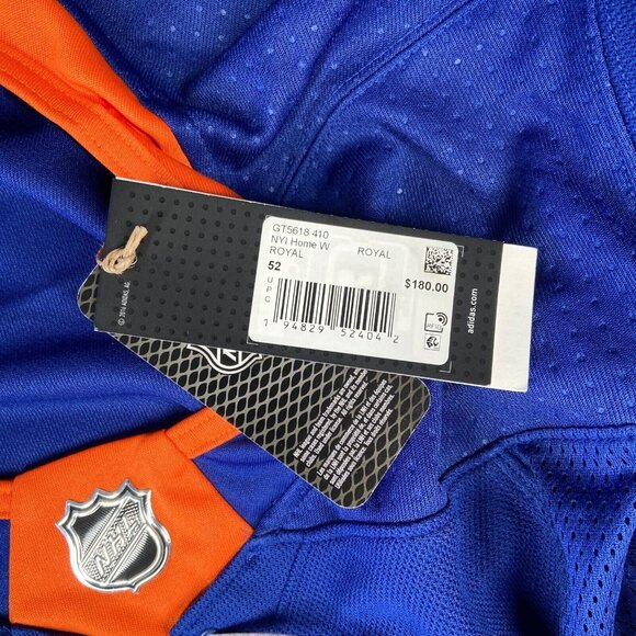 Adidas New York Islanders Authentic Home Hockey Jersey Sizes Men Blue Orange - Picture 6 of 7